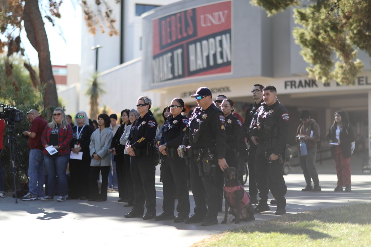 This morning, the community gathered at UNLV for a remembrance ceremony to reflect on the events of December 6, 2023. The ceremony honored the lives lost, highlighted the resilience of the campus community, and featured heartfelt stories.
#UNLVStrong #NSHERemembers