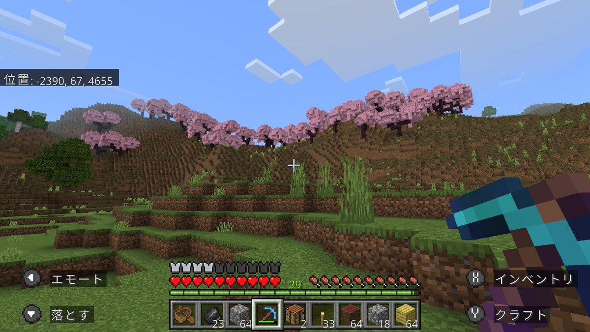 8_isolated_8's tweet photo. ごめんね桜バイオーム！いつもならすごく嬉しいけど今日の私はペールガーデンを探しているの！！！！また会おうね！

#Minecraft https://t.co/K41IvBuBzv