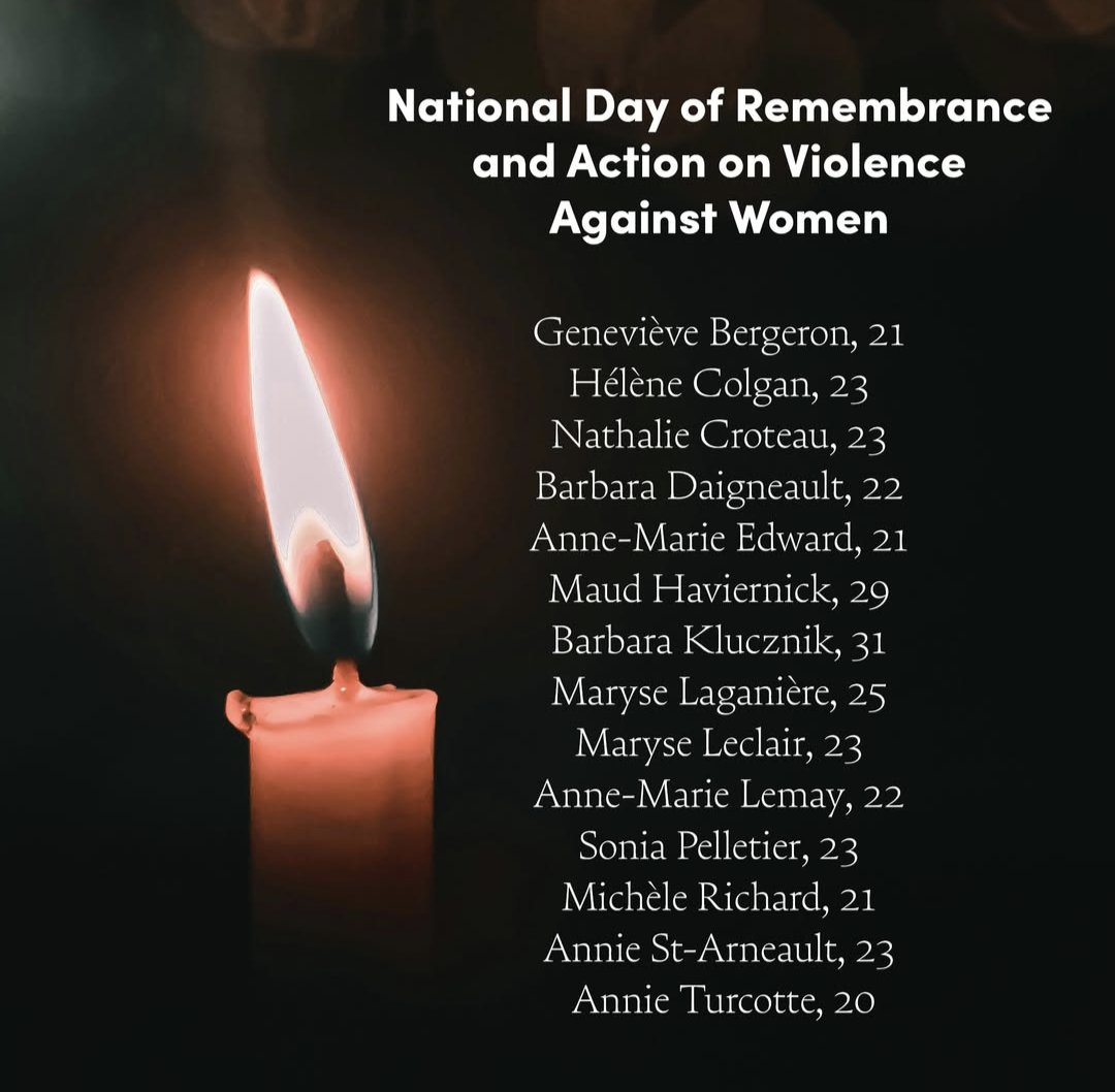 stpaulsburlPC's tweet photo. Remembering the lives lost to gender based violence 35 years ago today.
#ecolepolytechnique #femicide #genderbasedviolence
#lostbutnotforgotten #stpaulsburlington #stpaulspresbyterian #pcc #aliveinchrist #presbyterian #church #christian #Christ #Jesus #blessed #pray #faith https://t.co/tBpl3xq4Id