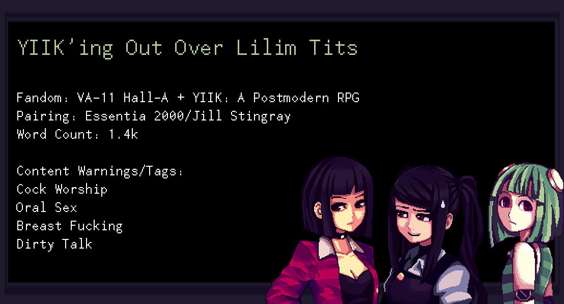 SpiritOfRei's tweet photo. New #va11halla fanfiction! On Day 12, the YIIK duo show up, only for Jill to quickly fall for the cryptic Lilim.

https://t.co/MOP6je9q0R https://t.co/pc0ufADWM9