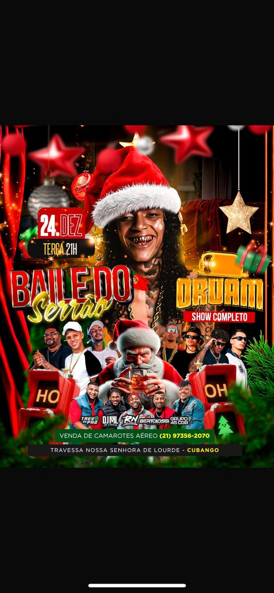 Especiarias45's tweet photo. SÓ SUSTENTAR NATAL NÓS VAMOS PARAR TUDO 🇵🇹🇵🇹

SHOW COMPLETO DO ORUAM NO SERRÃO PELA PRIMEIRA VEZ EM NITERÓI.. 😱😱

45CBG
GRUPO  TREVO DE PAZ 

DJS 
BERTOLOSSI DO MARTINS 
DJ ML DA CORUJA 
DJ RN DA CORUJA

VENDAS DE CAMAROTE AÉREOS…

+INFORMAÇOES CHAMAR NA DM…. https://t.co/mZM676st2r