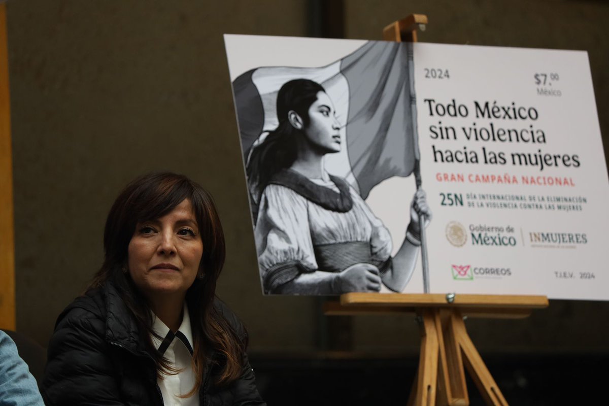 La subsecretaria de la #SICT, <a href="/taniacarro_/">Tania Carro</a>, participó junto con la titular de la Secretaría de la Mujer <a href="/CitlaHM/">Citlalli Hernández Mora</a> y la directora general de <a href="/CorreosdeMexico/">Correos de México</a>, <a href="/violeta_abreu/">Violeta Abreu</a>, en la cancelación de la #EstampillaPostal “Todo México sin violencia hacia las mujeres”, llevada a cabo en