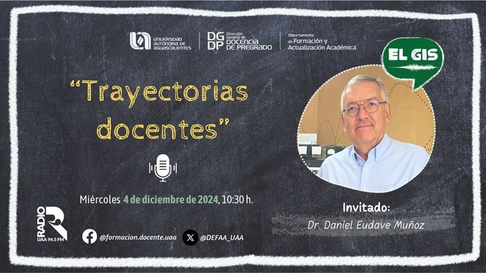 DEFAA_UAA's tweet photo. Si se perdió la transmisión de esta semana, le invitamos a escuchar el programa de radio #ElGis, a través del pódcast 👉https://t.co/c9tKxg5X3x y la grabación de Facebook Live, https://t.co/T0mODNZhKs https://t.co/xhKPjEmECO