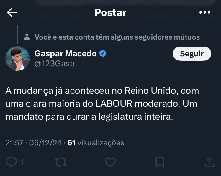O Labour em menos de 6 meses fez o seguinte:
Acabou com o subsídio para aquecimento que os idosos tinham;
Aprovou a eutanásia;
Mandou pessoas para a prisão por posts nas redes sociais;
Soltou presos que reincidiram imediatamente depois;
Colocou impostos sucessório sobre os