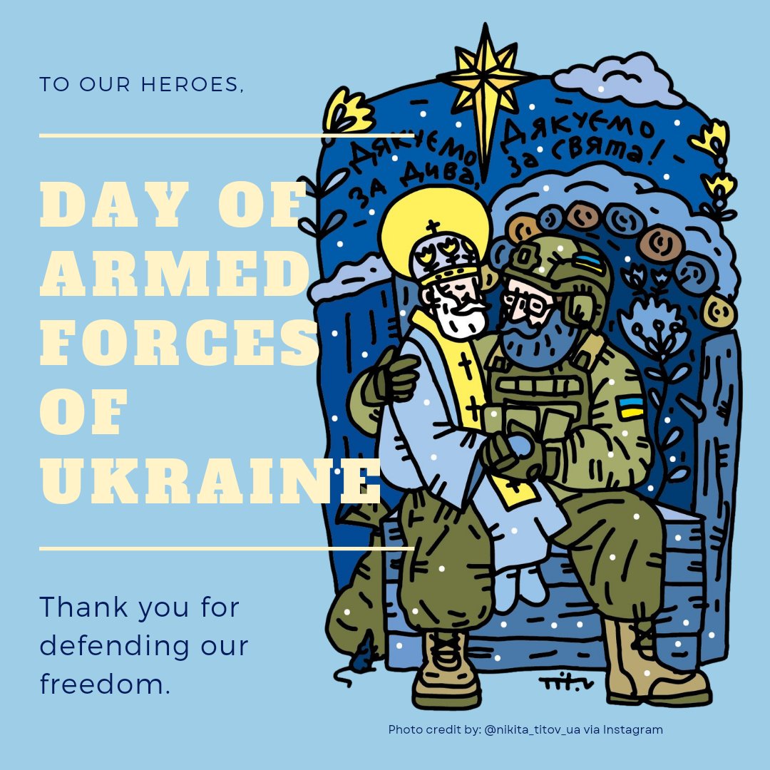 TelehelpUkraine's tweet image. Автор ілюстрації: @nikita_titov_ua через Instagram
#ДеньЗбройнихСилУкраїни #СильнаУкраїна #ПідтримкаУкраїни #ГероїУкраїни

Art by @nikita_titov_ua via Instagram
#DayOfArmedForcesOfUkraine #UkraineStrong #SupportUkraine #HeroesOfUkraine