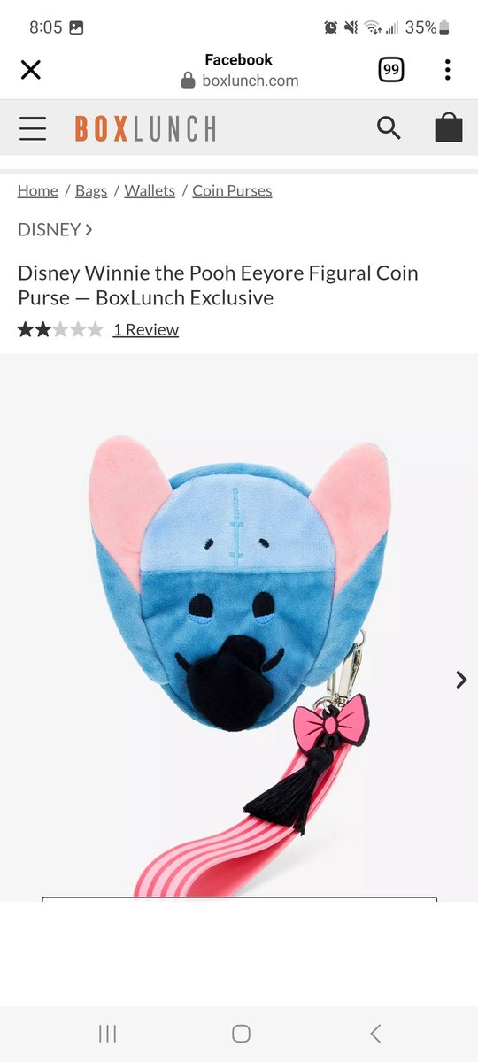 sunshineyhaley's tweet photo. @BoxLunchGifts the pictures to your Eeyore coin purse is upside down. And has been like this for days. Don't you have anyone to fix it? https://t.co/cp4yQ80j21