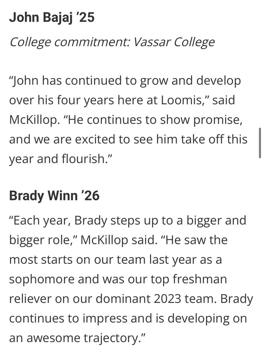 Loomis Chaffee Baseball (@lcbaseballpels) on Twitter photo Thank you to the <a href="/NE_Baseball/">NE Baseball Journal</a> for the press. Good list of some of our Righty Arms this year:
baseballjournal.com/founders-leaguβ¦
#SoarPelican | <a href="/DMcKillopJR/">Coach McKillop</a>
#PelicanPride | <a href="/LoomisAthletics/">Loomis Chaffee Athletics</a> Thank you to the <a href="/NE_Baseball/">NE Baseball Journal</a> for the press. Good list of some of our Righty Arms this year:
baseballjournal.com/founders-leaguβ¦
#SoarPelican | <a href="/DMcKillopJR/">Coach McKillop</a>
#PelicanPride | <a href="/LoomisAthletics/">Loomis Chaffee Athletics</a>