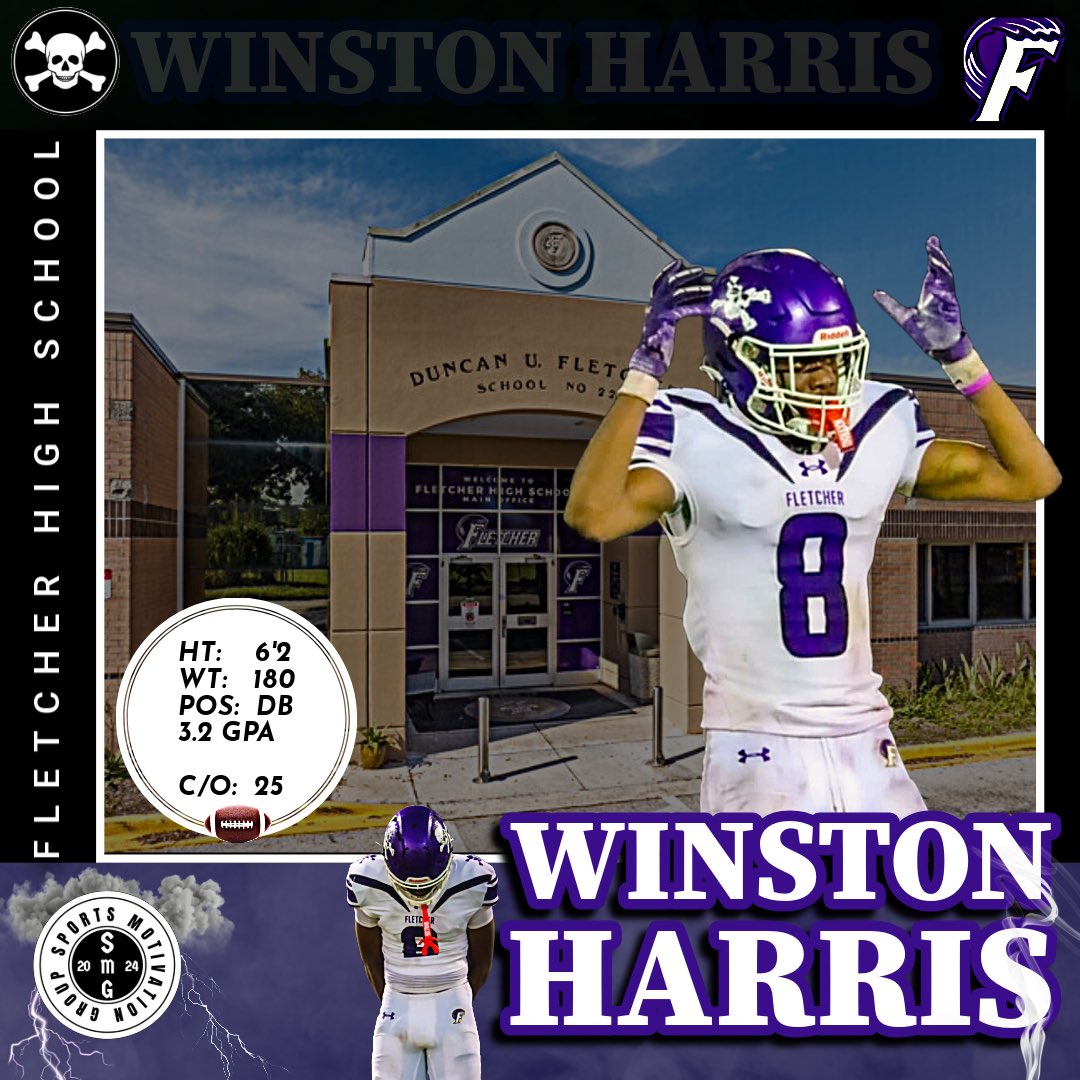 Coach Pettway (@coachdpettway) on Twitter photo Available Athlete:
🔥 Winston Harris
<a href="/WinstonHarris_1/">Winston Harris</a>
POS- DB C/O: 25
Team: Fletcher HS
Jax, FL
<a href="/samspiegs/">Sam Spiegelman</a> <a href="/Andy_Villamarzo/">Andy Villamarzo</a>
#recruit904
<a href="/FHS7v7ACollLink/">FHS7v7A College Link</a> <a href="/FLVarsityRivals/">FlaVarsity</a>
<a href="/PrepRedzoneFL/">Prep Redzone Florida</a>
#footballislife
<a href="/Dwight_XOS/">Dwight Thomas - Catapult Sports</a> <a href="/FlaHSFootball/">FloridaHSFootball.com</a>
<a href="/sportsmusicg/">sportsmotivationgroup</a> Working! Available Athlete:
🔥 Winston Harris
<a href="/WinstonHarris_1/">Winston Harris</a>
POS- DB C/O: 25
Team: Fletcher HS
Jax, FL
<a href="/samspiegs/">Sam Spiegelman</a> <a href="/Andy_Villamarzo/">Andy Villamarzo</a>
#recruit904
<a href="/FHS7v7ACollLink/">FHS7v7A College Link</a> <a href="/FLVarsityRivals/">FlaVarsity</a>
<a href="/PrepRedzoneFL/">Prep Redzone Florida</a>
#footballislife
<a href="/Dwight_XOS/">Dwight Thomas - Catapult Sports</a> <a href="/FlaHSFootball/">FloridaHSFootball.com</a>
<a href="/sportsmusicg/">sportsmotivationgroup</a> Working!