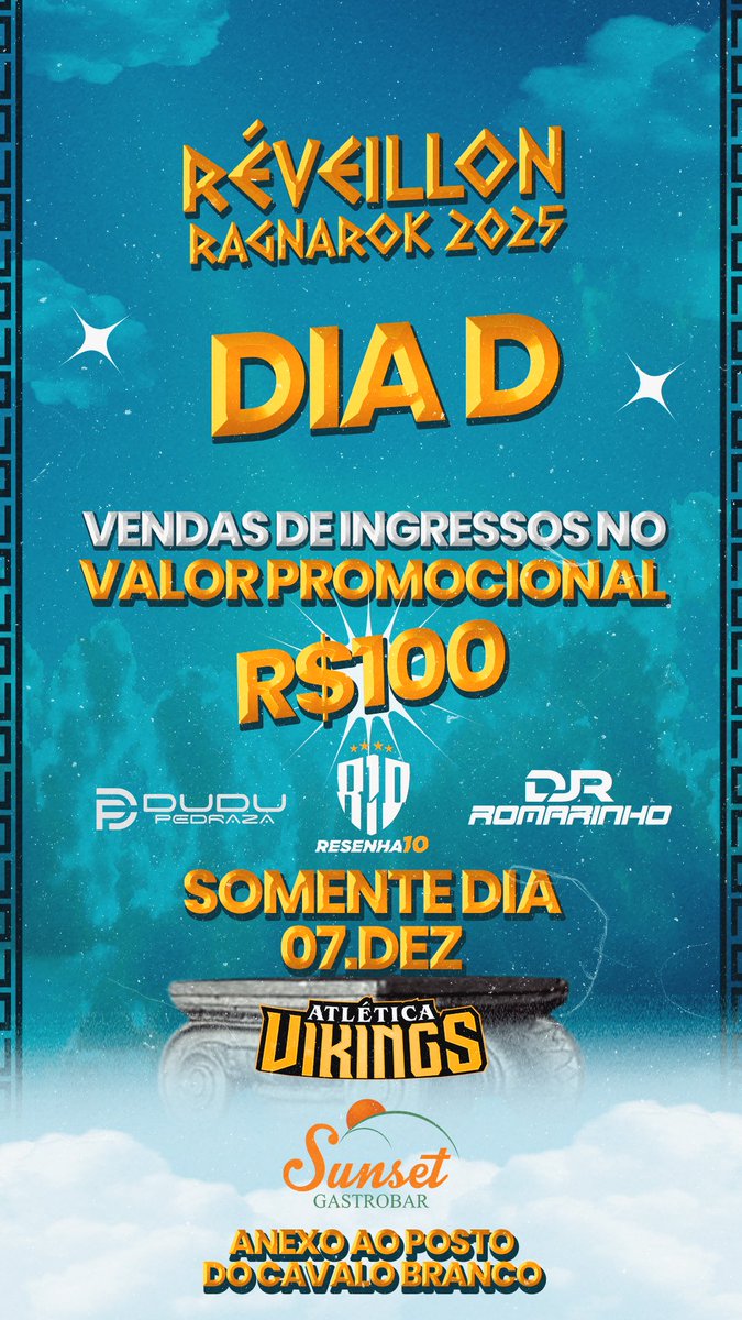 atleticvikings's tweet photo. Agora você não tem desculpa! Última chamada para você adquirir seu ingresso do maior réveillon do cone sul!! 

Obs: Lote limitado! https://t.co/1qE49icy9P