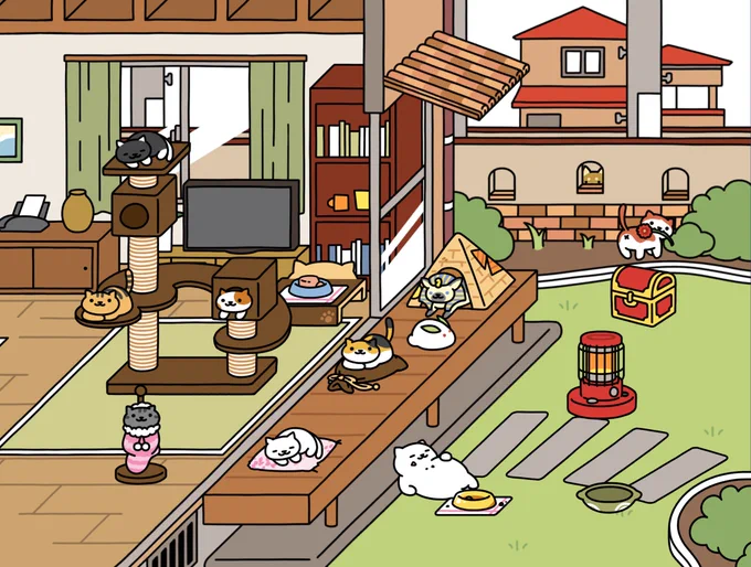 さっきご飯をあげたばかりなんですよねぇ… 