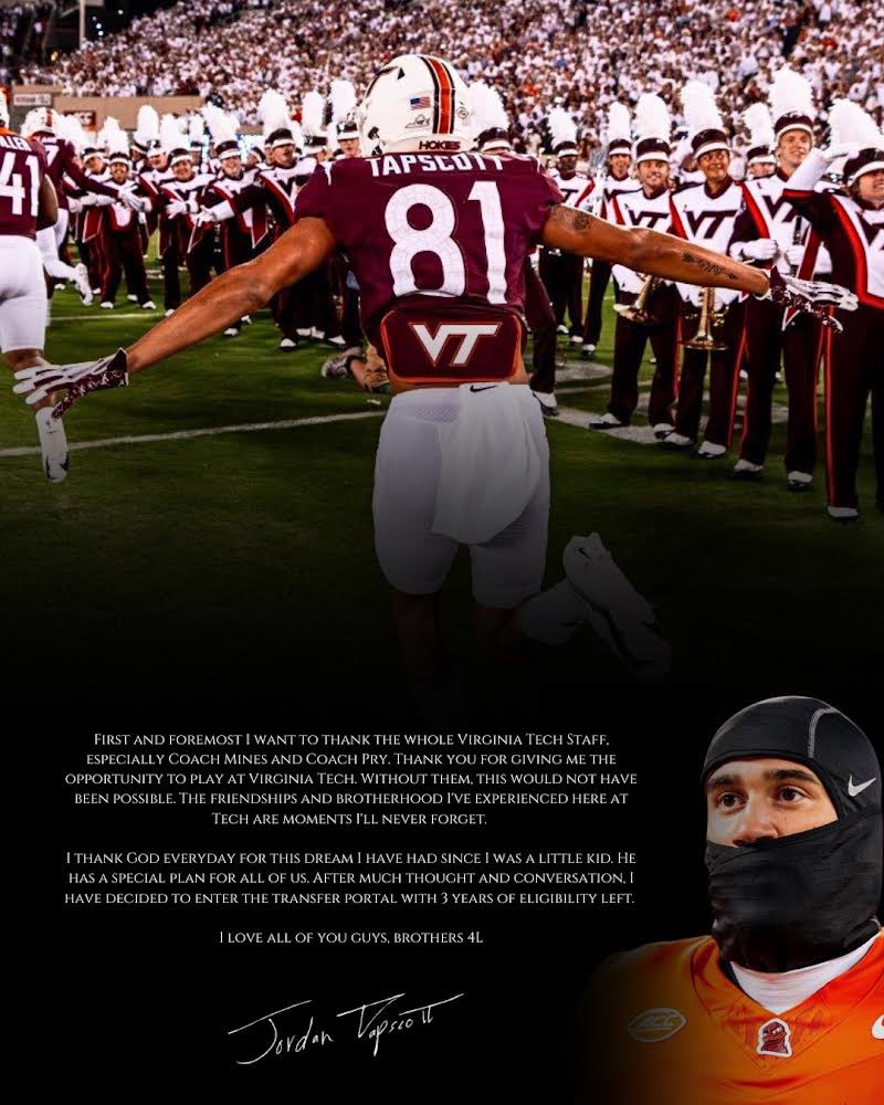 Turning the page to a new chapter. Grateful for the journey so far, EXCITED for what’s next! Thank you Hokie Nation❤️