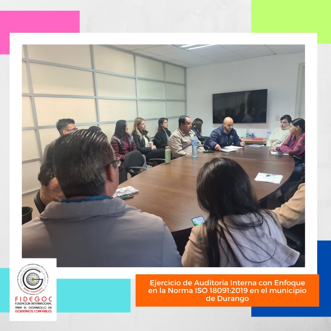 El pasado 2 de diciembre se inició con el proceso de Auditoría Interna al Sistema Integral de Gestión de la Calidad en el Municipio de Durango bajo el enfoque de la Norma ISO 18091:2019.

#ConstruyendoGobiernosConfiables #ISO18091 #ODS #ONU #Calidadengobiernos #Durango