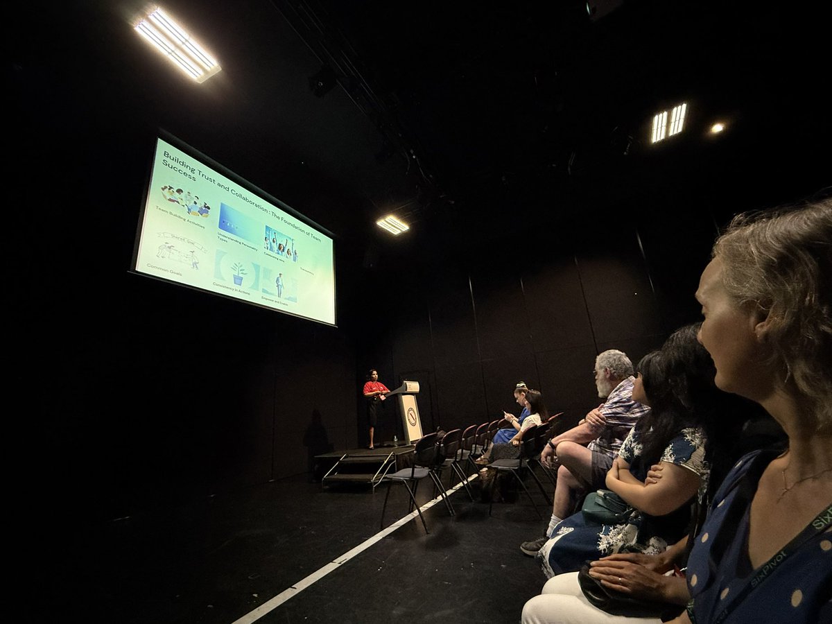 🤩Let's build the base for a great team by  Reshma Venugopal was filled with so much gold!

✅ Normalise mistakes - we’re all human.
✅ Available &amp; approachable leadership. Being there for people helps them feel more comfortable to take calculated risks.

<a href="/DDDBrisbane/">DDD Brisbane</a> #DDDBNE