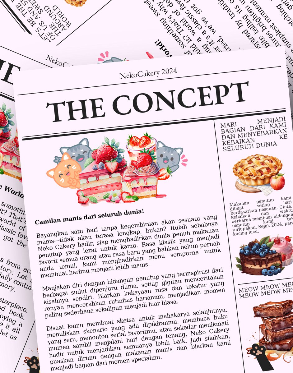 ⠀
Get ready to know about us! Our bakery 𝙘𝙤𝙣𝙘𝙚𝙥𝙩 is now revealed. We inviting you to join our journey, let's sweeten the world with adorable kitties and irresistible dessert ୭ ˚. ᵎᵎ ૮ ˶ᵔ ᵕ ᵔ˶ ა
⠀