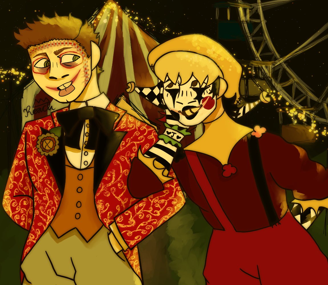 roachytheking's tweet photo. My Gotham self insert Jasper 😋 and Jerome Valeska my beloved 😻

#jeromevaleska #gotham #thejoker #originalcharacter #oc #fanart #harleyquinn https://t.co/xiZzjTbahX