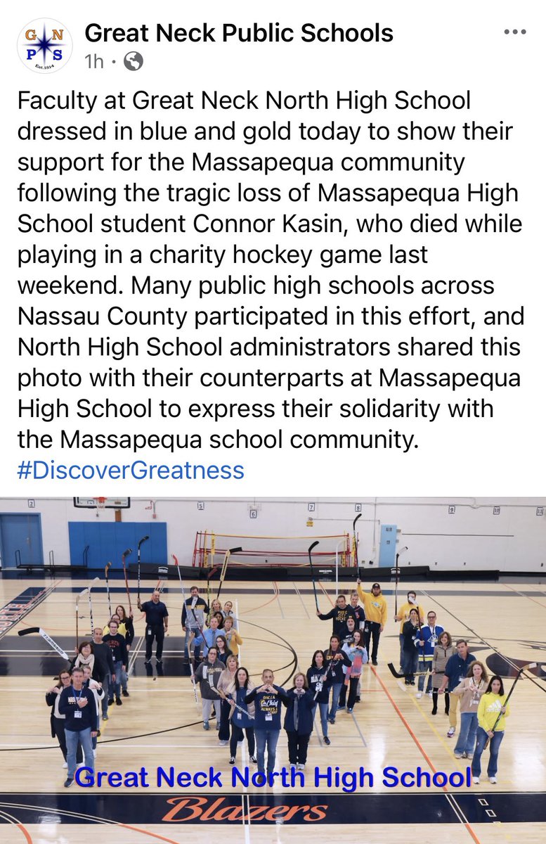 A kind gesture. One Island. One educational community. Rest in peace Connor.