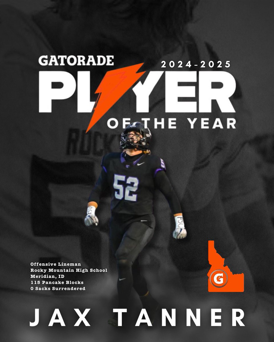 Beyond honored and blessed to be named 2024-25 Idaho Football Gatorade Player of the Year!!! <a href="/gorockyfootball/">Rocky Football</a> <a href="/208ITTA/">In The Trenches Academy</a> <a href="/BrandonHuffman/">Brandon Huffman</a> <a href="/SWiltfong_/">Steve Wiltfong</a> <a href="/idahosports/">IdahoSports.com</a> <a href="/Gatorade/">Gatorade</a>