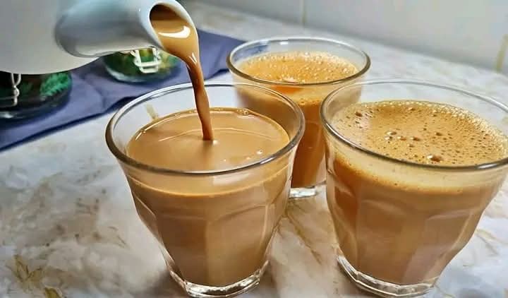 Beautiful morning 🌄 friends ❤️ with Pakistani made tea (karak chaiy)
