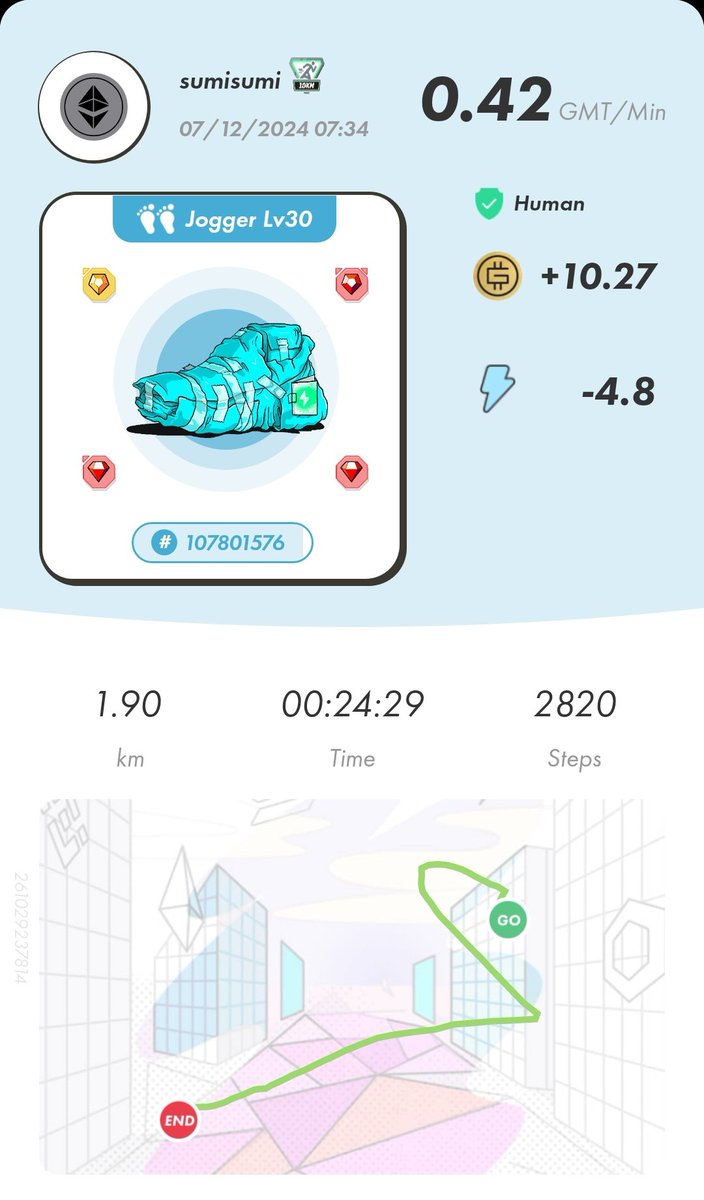 sumikko_de_neru's tweet photo. #stepn #superwalk #stepapp #heal3　　#walkmining #silencio #sweatcoin #lootadog #walken #PiNetwork 

朝5時台は暗い&amp;寒いので少し遅めに歩くことにします。
今のところ歩く目標は
①30,000KAIA貯める
②すてっぷのレジェンダリーを手に入れる
といったところです。

上のタグに追加するの募集中 https://t.co/tB6MO4psWk