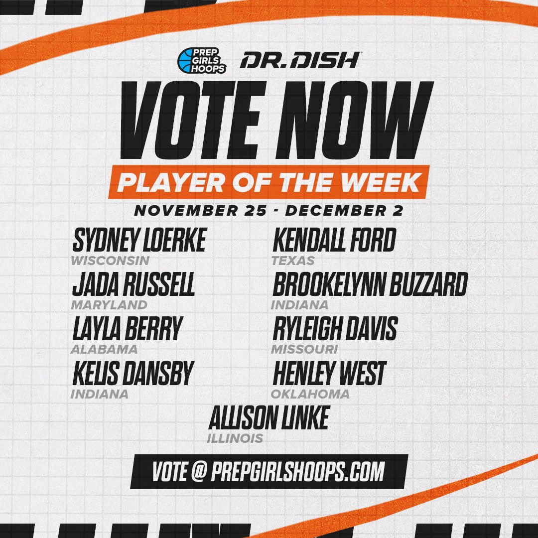 PrepGirlsHoops's tweet photo. Vote for the Dr Dish National Player Of The Week! 🗳️

Vote: https://t.co/3sfgrLYtHc https://t.co/0Uf7J04OHC