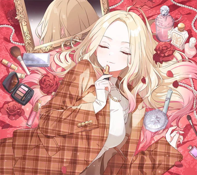 星南会長、お誕生日おめでとうございます!!記念Single「Cosmetic」のイラスト描かせていただきました。会長の可愛いところもかっこいいところも面白いところも大好きです#十王星南生誕祭2024 #学マス 