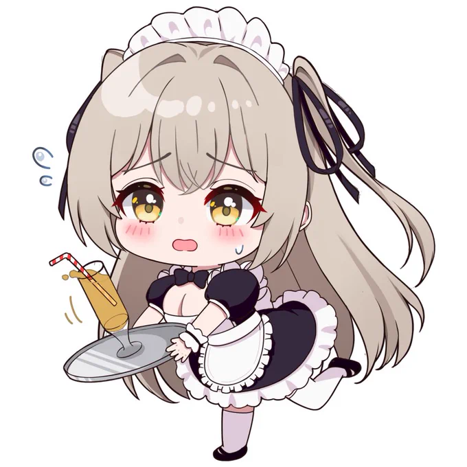 2日目に出すメイドちゃんのアクキー完成しました!こんな感じのが出る予定…! 
