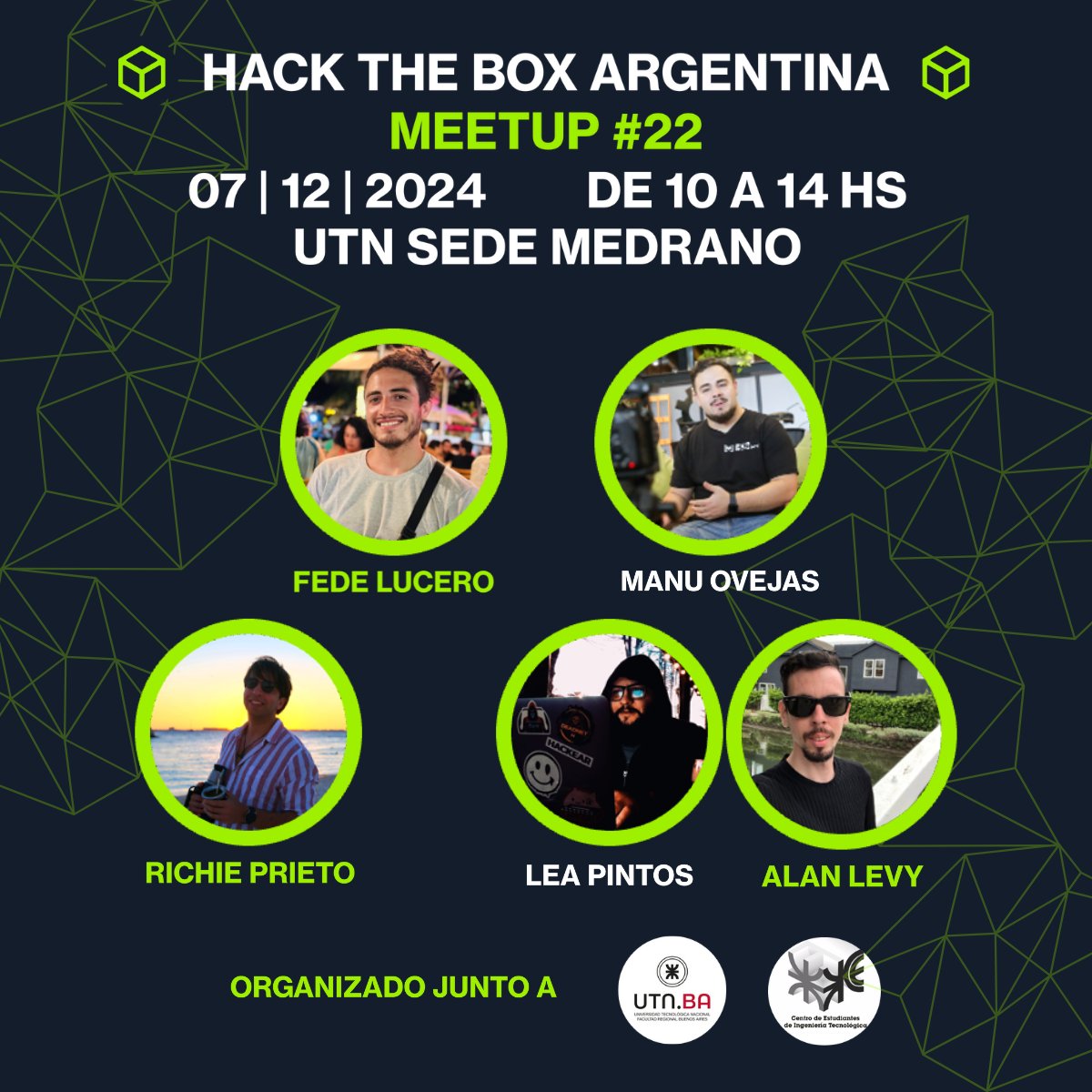 🚨 ¡NO OLVIDES REGISTRARTE AL EVENTO DE MAÑANA! 🚨
meetup.com/hack-the-box-m…

Si aún no estás en el grupo Hack The Box Argentina en Meetup, primero debemos aceptarte, y luego podés registrate al evento‼️

❤️ Si podés traé un alimento no perecedero para UTNBA Solidaria.