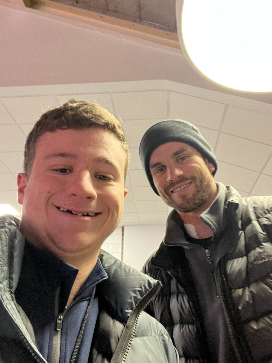 JackDunnCC26's tweet photo. Huge pleasure to meet Adam McQuaid tonight at Harvard working the hockey game. Go Bruins!! Go Crimson!! https://t.co/xXuEQZ5VgX