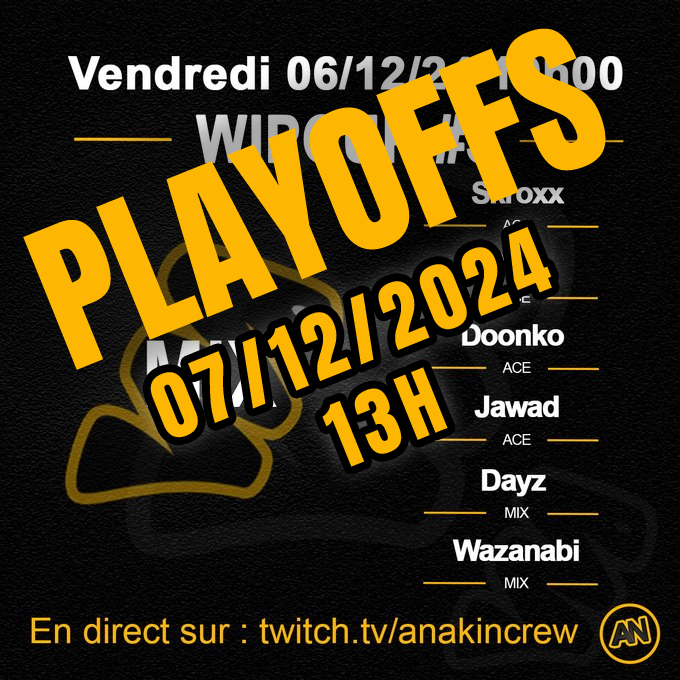 [PLAYOFF] Venez soutenir l'équipe! Rendez vous Demain!! #wipcup ! avec <a href="/SimonSkroxx/">Skroxx</a> <a href="/XnJ_vlr/">𝕏nJ</a> <a href="/Dounkooo/">Doonko</a> @Jawadvlr <a href="/DayzMG7/">Dayz</a> <a href="/Wazanabi/">M8 Wazanabi</a>