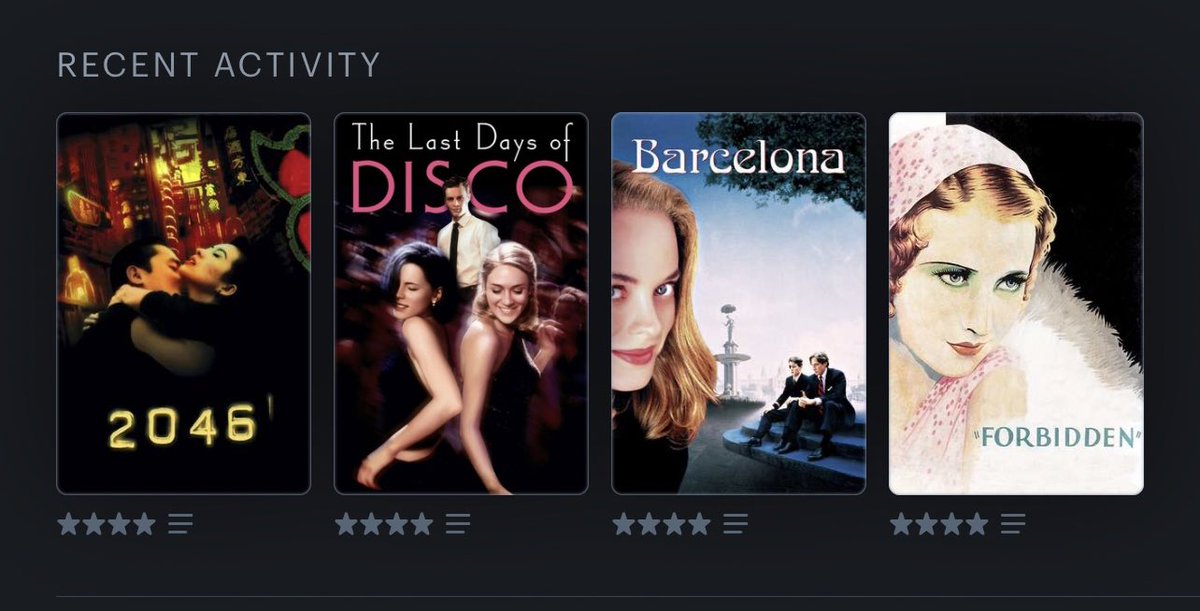 westonplus's tweet image. Vibe’n on Letterboxd this week
Wong Kar-Wai
@WhitStillman
Frank Capra
#LastFourWatched