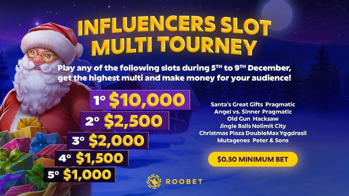 Holy S@#* Roobet has a $10,000 Influencer Slot Multi Tourney! Make sure you're under code CUSTOMK in order to be eligible if we win! Lock it in, $500 to the top 20 people on our leaderboard found at Customk.live #Roobet #Slots #GamblingCommunity 

<a href="/Customkslots/">Customk</a>