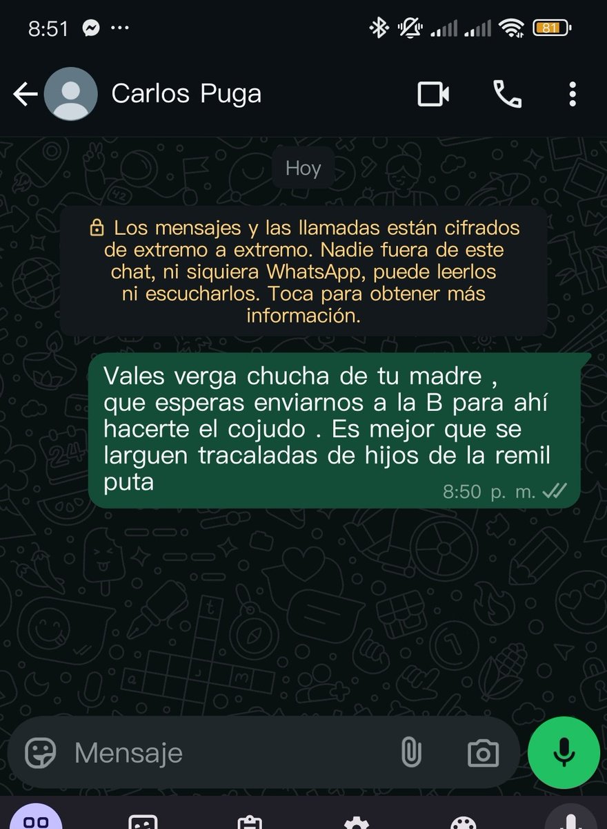 Hijo de puta se largan por buenas o por las malas. De mi club