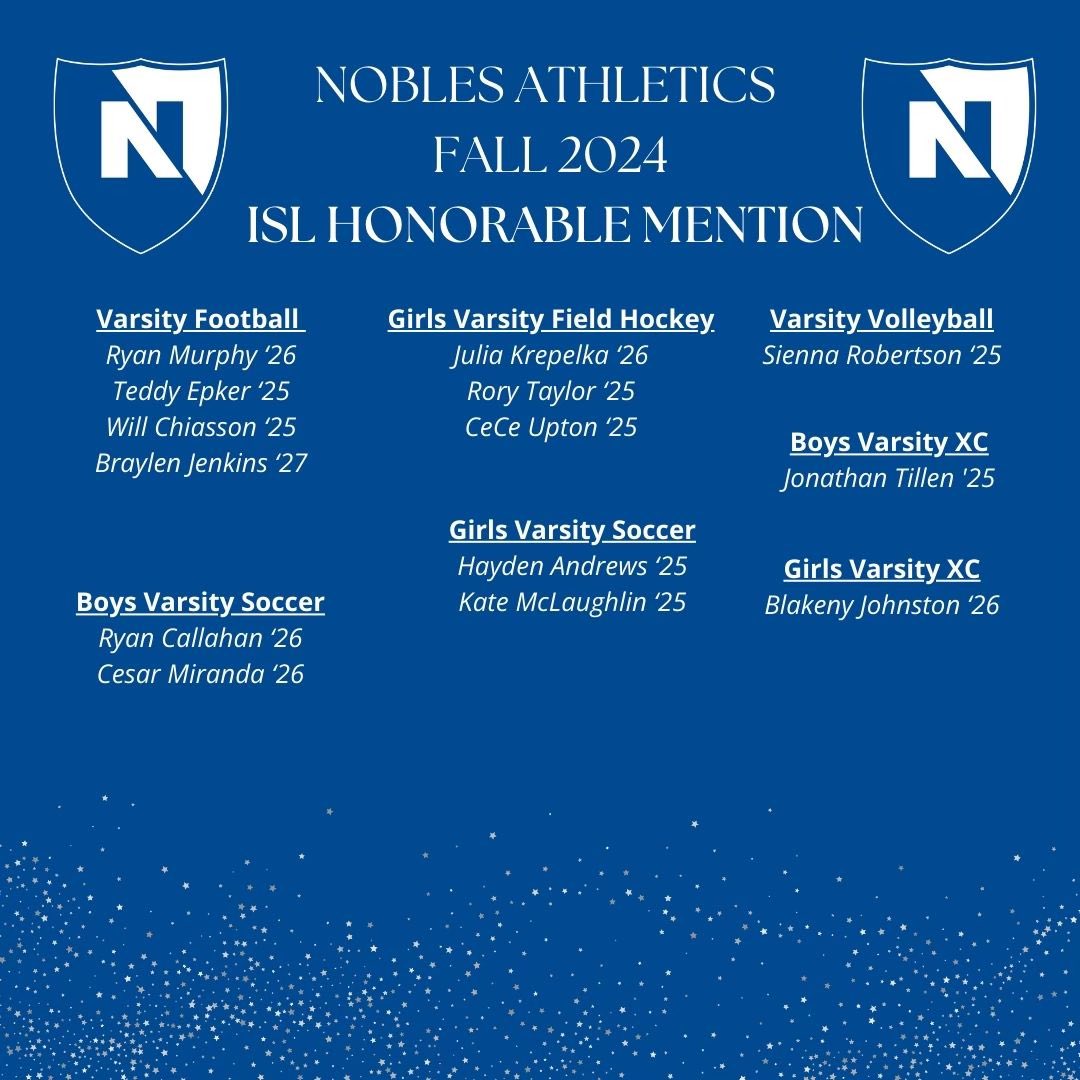 NoblesAthletics's tweet photo. Congratulations to Nobles Fall 2024 Award Winners‼️#Way2Represent https://t.co/4CX9T0hk1I