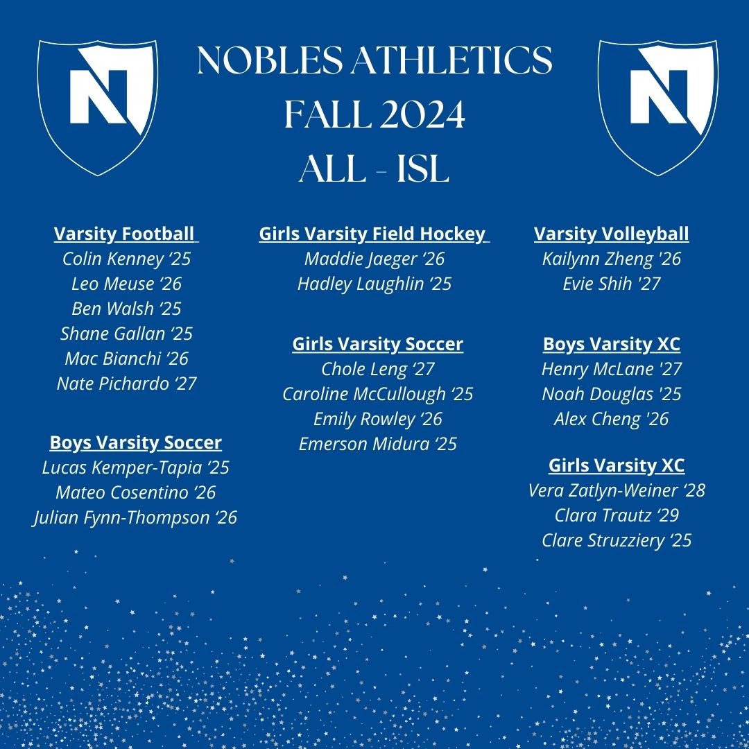 NoblesAthletics's tweet photo. Congratulations to Nobles Fall 2024 Award Winners‼️#Way2Represent https://t.co/4CX9T0hk1I