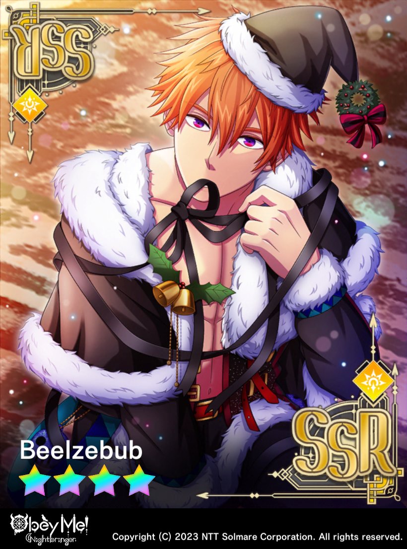 ObeyMeNB's tweet photo. Today, we're highlighting the Demon Cards in the latest Nightmare, "Tracing Christmas Memories 1"! 📢
The UR+ comes with Premium Pictures! 

✿ Devil's Flower Unlocked
Leviathan UR+: A Christmas Tree for Two
Diavolo UR+: Christmas Memories
Beelzebub SSR: Beelzebub's Christmas https://t.co/84tbm242RI