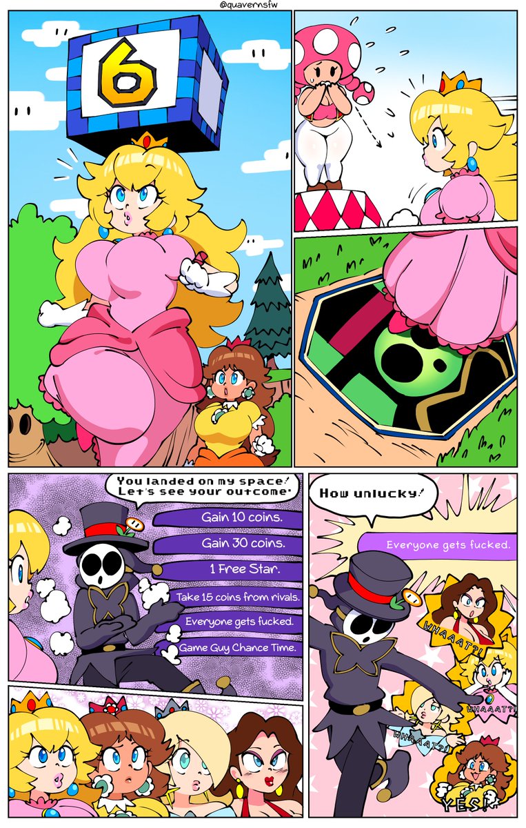 DaCosmicJester's tweet photo. Just your average Mario Party experience! PS, he rigged it.

Artist - @quaverNSFW https://t.co/8upV6cClFE