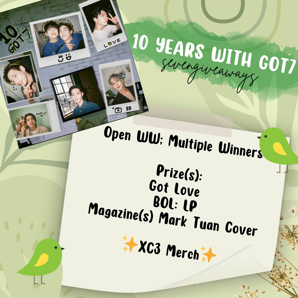 SevenGiveaways's tweet photo. And here's for our Tuanzi's 🐰

What's that Mark Tuan/GOT7 song you're willing to listen to on repeat until your ears can't handle it? 

QRT with your answer and country flag. Thread is allowed and creativity is a plus.💚

#MarkTuan #GOT7 #ADecadeWithGOT7 #sevengiveaways https://t.co/HRfqWExWWQ
