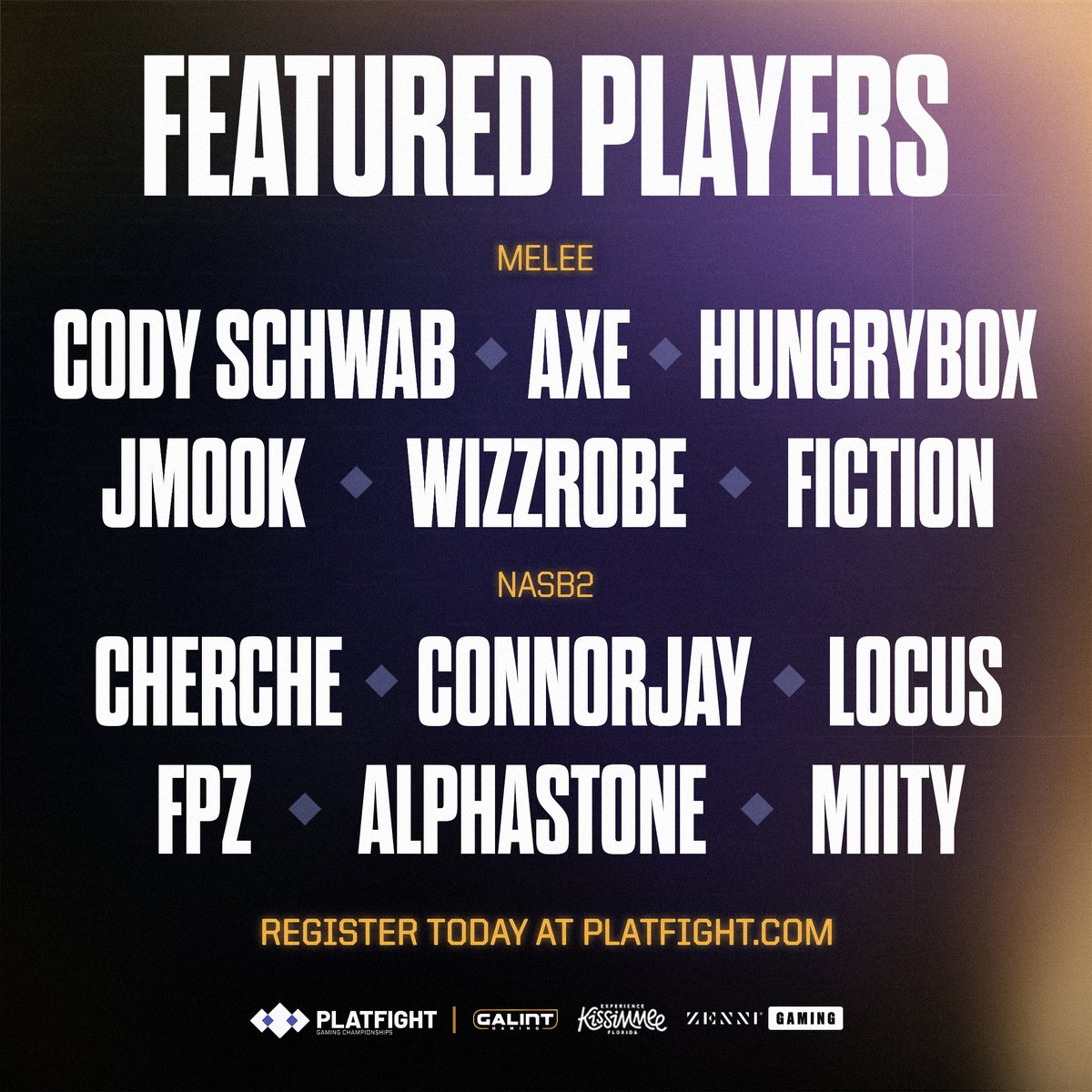 2 HOURS LEFT TO REGISTER FOR THE PLATFIGHT GAMING CHAMPIONSHIPS 🚨

Some of the best players from across the genre are gathering in Florida for a chance to be crowned one of the first batch of Platfight Champions.

Sign up now: platfight.com