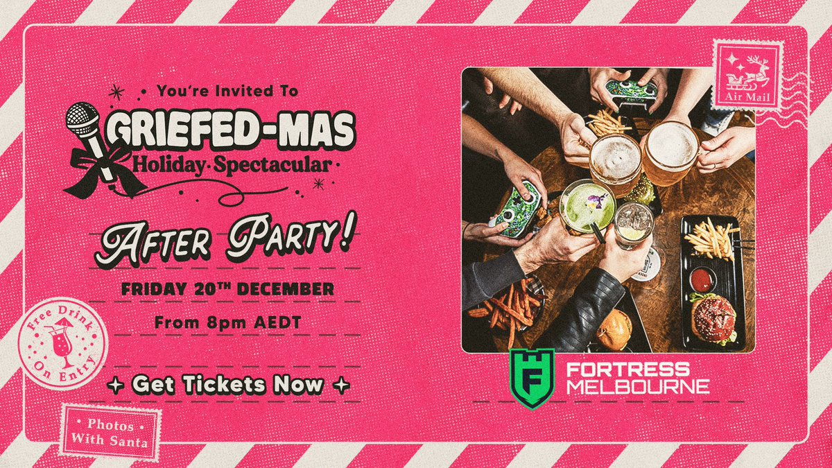 griefedgood's tweet photo. Did somebody say INDUSTRY CHRISTMAS PARTY? 🎅

Any and all welcome, get your tickets now!

🎟️ https://t.co/Eg2j2OVS1O https://t.co/srKc4oP41V