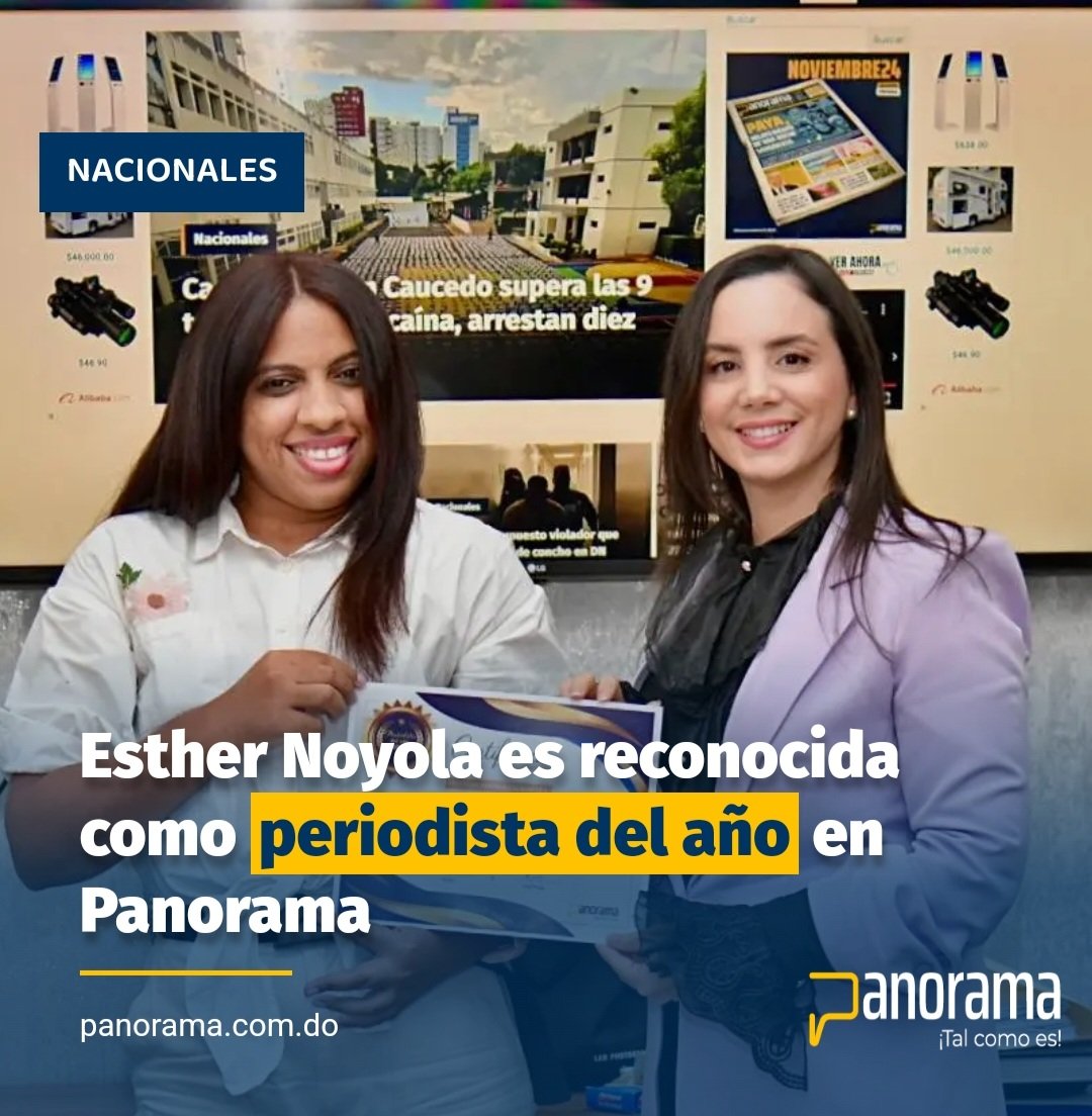 #Panorama_Nacional 

La tarde de este viernes el periódico Panorama reconoció el desempeño de sus periodistas.

Lee: panorama.com.do/esther-noyola-…

Amplíe en nuestro portal web panorama.com.do 

Síguenos, Comenta y Comparte 

#Panorama #Reconocimiento #Periodistas