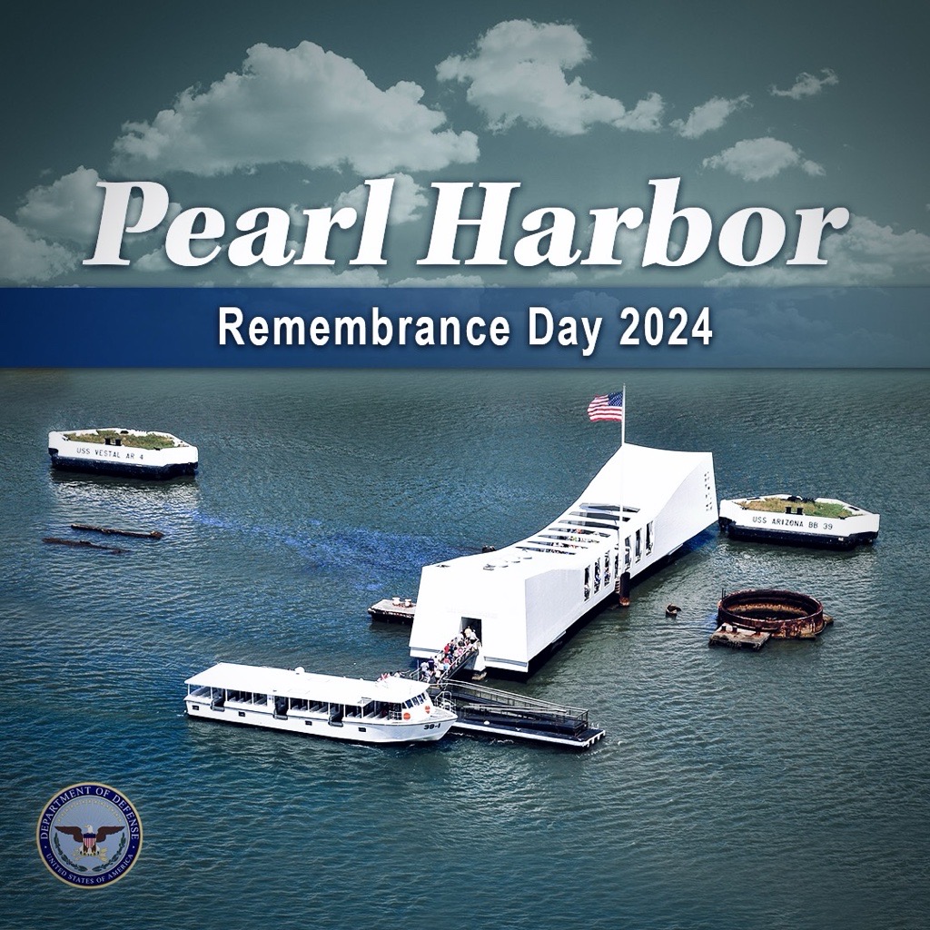 Today, we pause to honor and remember the service members and civilians who lost their lives during the attack on Pearl Harbor 83 years ago. Let us reflect on the lessons of history and pay tribute to those who served our nation with courage and honor.  
defense.gov/Multimedia/Exp…