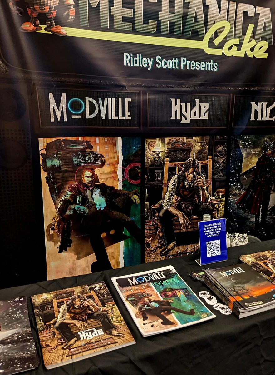 Mechanical_Cake's tweet photo. Sneak peek at @fanexposf of our new books! Sign up for #MechanicalCake updates on our website at
https://t.co/520lluho8B
#anexpo #fanexposanfrancisco #sanfrancisco #sf #graphicnovel #comics #coverart #art #storytelling #modville #ridleyscott #comiccon #convention #readmorebooks https://t.co/aDvM7SF6lT