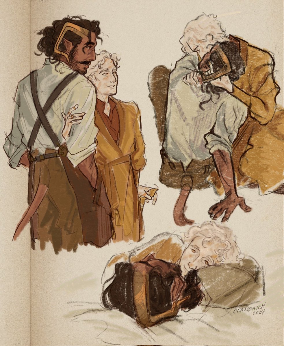 clambatch's tweet photo. redrawing vintage illustrations with ocs. feeling whimsical and joyous https://t.co/3QaHng896A