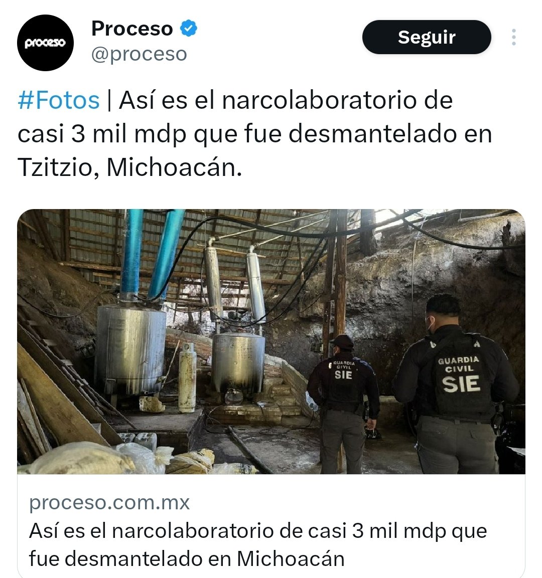 catrina_nortena's tweet photo. #ULTIMAHORA 
🚨 GOLPAZO DE CASI 3,000 MILLONES AL NARCO y a sus Cómplices Prianistas

La Coordinación e Inteligencia da resultados nuevamente y fuerzas federales y estatales desmantelaron un laboratorio clandestino para la producción de Metanfetaminas en Tzitzio, Michoacán... https://t.co/mnNDyKl0Lk
