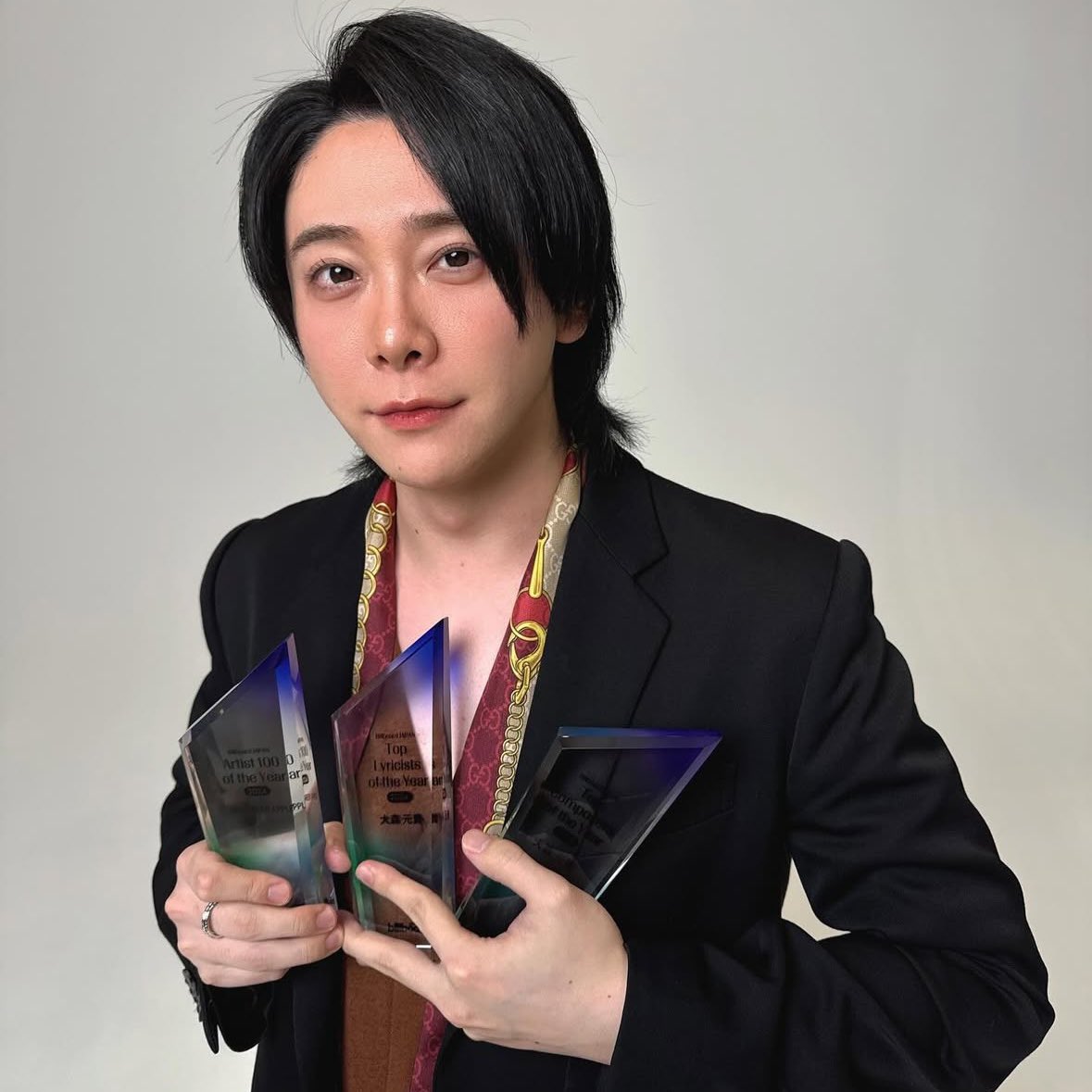 12/7(土)大森元貴Instagram もっくん着用スカーフ GUCCI GG チェーン