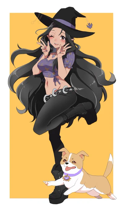 ファンティアに投稿しました!「Cms for  6」  #イラスト #魔女 #Vtuber #デバッカーズ #commission 一ヶ月ぶりの、今日のコミッションイラスト～～!以前描いたCece様のイラストの衣装をアップデートさせていただきました!(*'∪`*) 