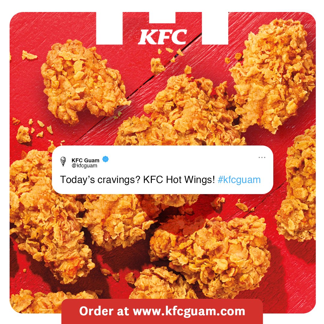 KFC_Guam's tweet photo. When the Colonel says it's time for hot wings, you best believe it’s time for hot wings! 🔥🍗 

#KFCGuam
#KFCHotWings https://t.co/rSE0VVHDQ4
