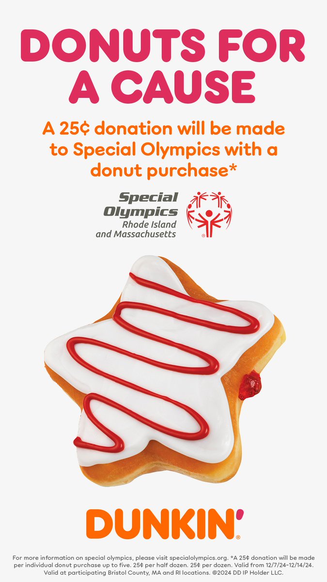 SORhodeIsland's tweet photo. 🍩 Donut Week starts TOMORROW! 🎉 From Dec 7–14, @Dunkin' will donate 25¢ per donut to support @SORhodeIsland athletes! 🏅Treat yourself or loved ones and make a difference! 💙🍩#DonutWeek #SORIRunsOnDunkin #ChooseToInclude https://t.co/BHlGMzdaK1