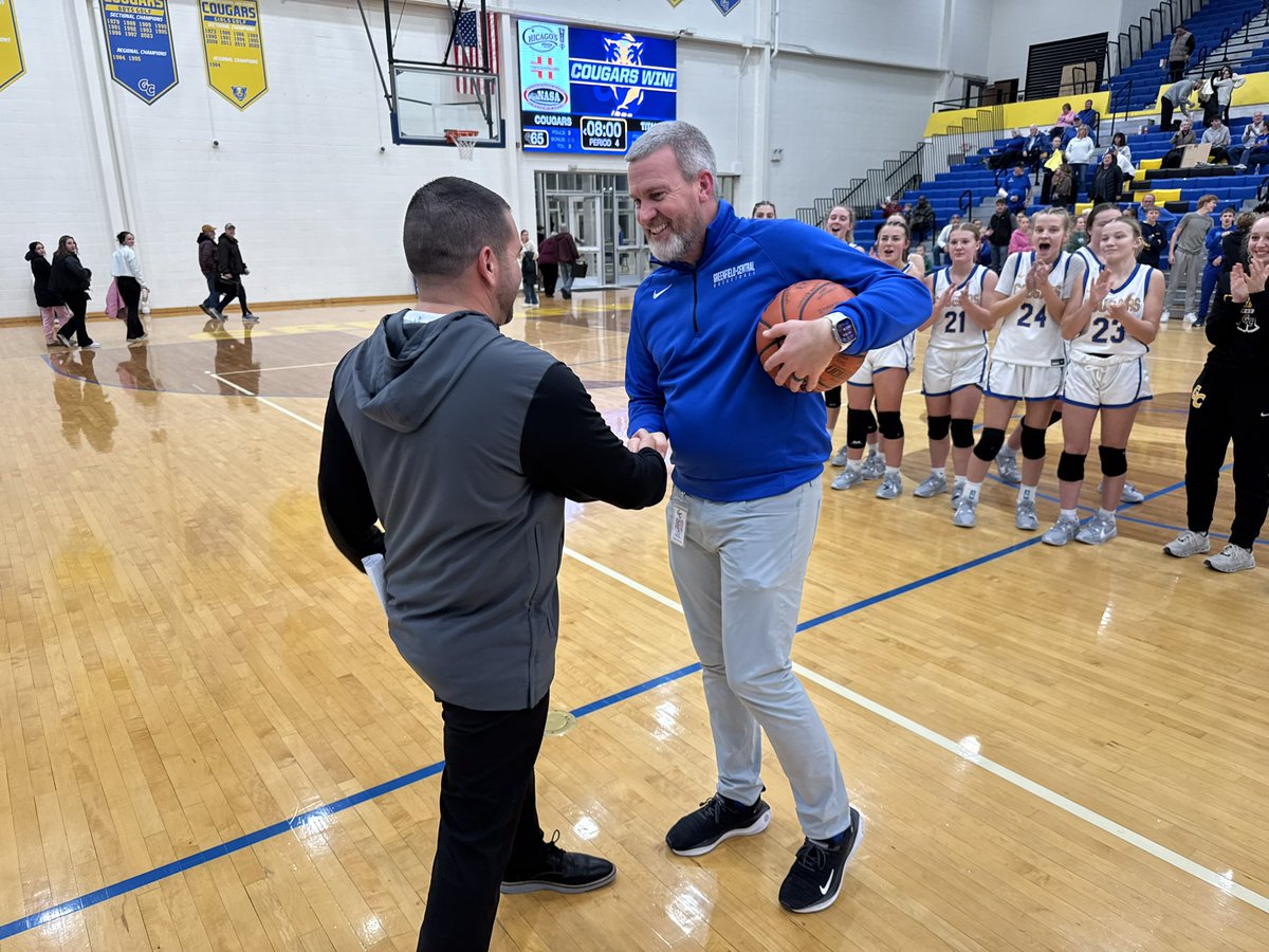 GCHS Cougars (@gccougars) on Twitter photo Congratulations to Coach Bradley Key on his 200th win!!
<a href="/GCHSWomensBball/">Greenfield-Central Women's Basketball</a> Congratulations to Coach Bradley Key on his 200th win!!
<a href="/GCHSWomensBball/">Greenfield-Central Women's Basketball</a>