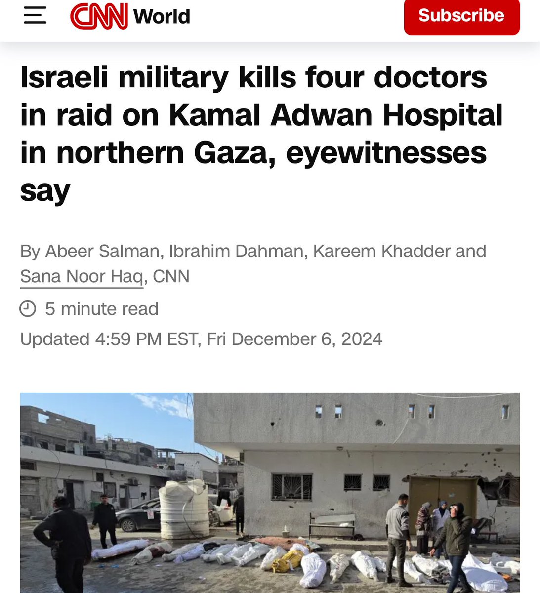 AssalRad's tweet photo. Remember when attacks on hospitals were war crimes condemned by Western leaders?

But Israel can raid and attack hospitals in Gaza and kill Palestinians, including doctors and not a peep. https://t.co/HSmzfCO5ZM